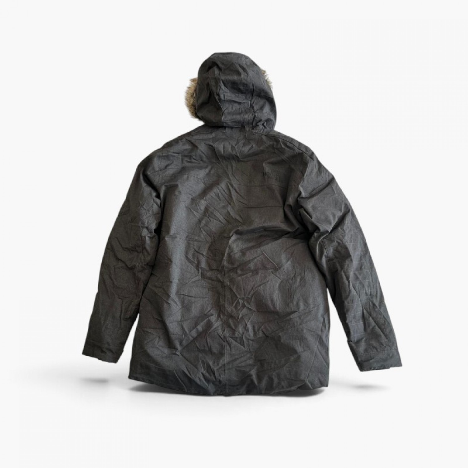 The North Face Hooded Parka με Faux Fur Μαύρο/Ανθρακί / Pre-Owned