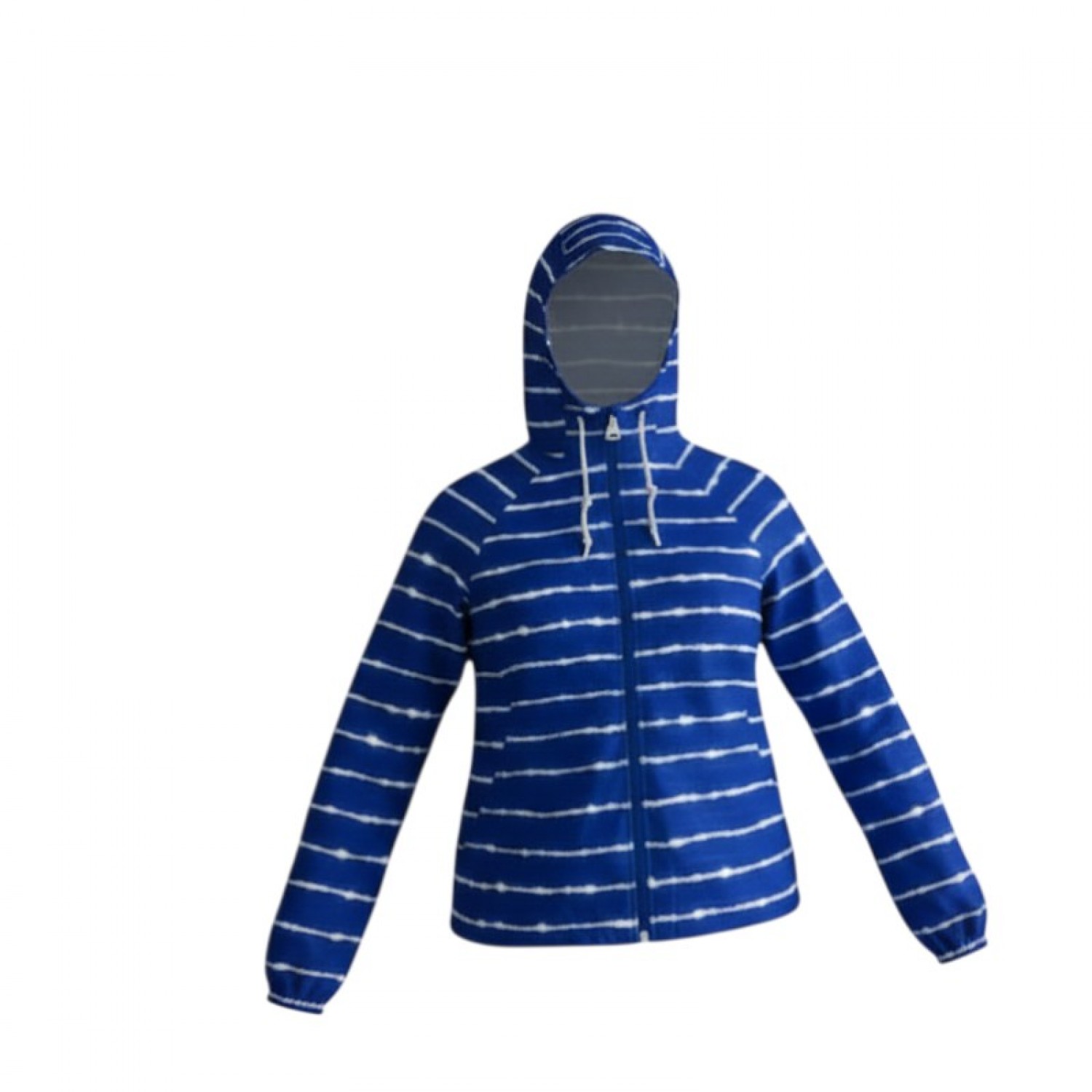 Columbia  Blue Striped Hooded Jacket | M / Pre-Owned