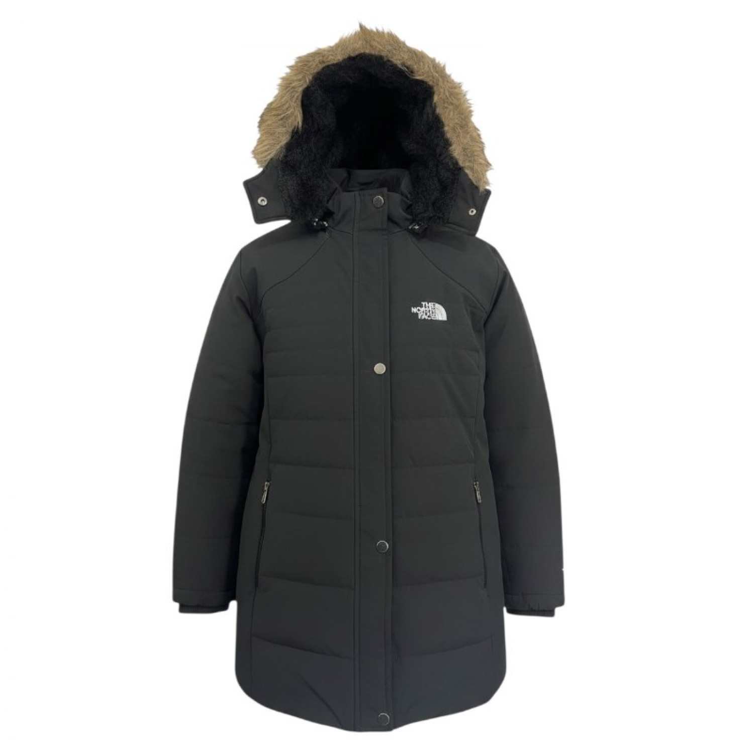 The North Face Γυναικείο Long Winter Parka Μαύρο με Faux Fur – M / Pre-Owned