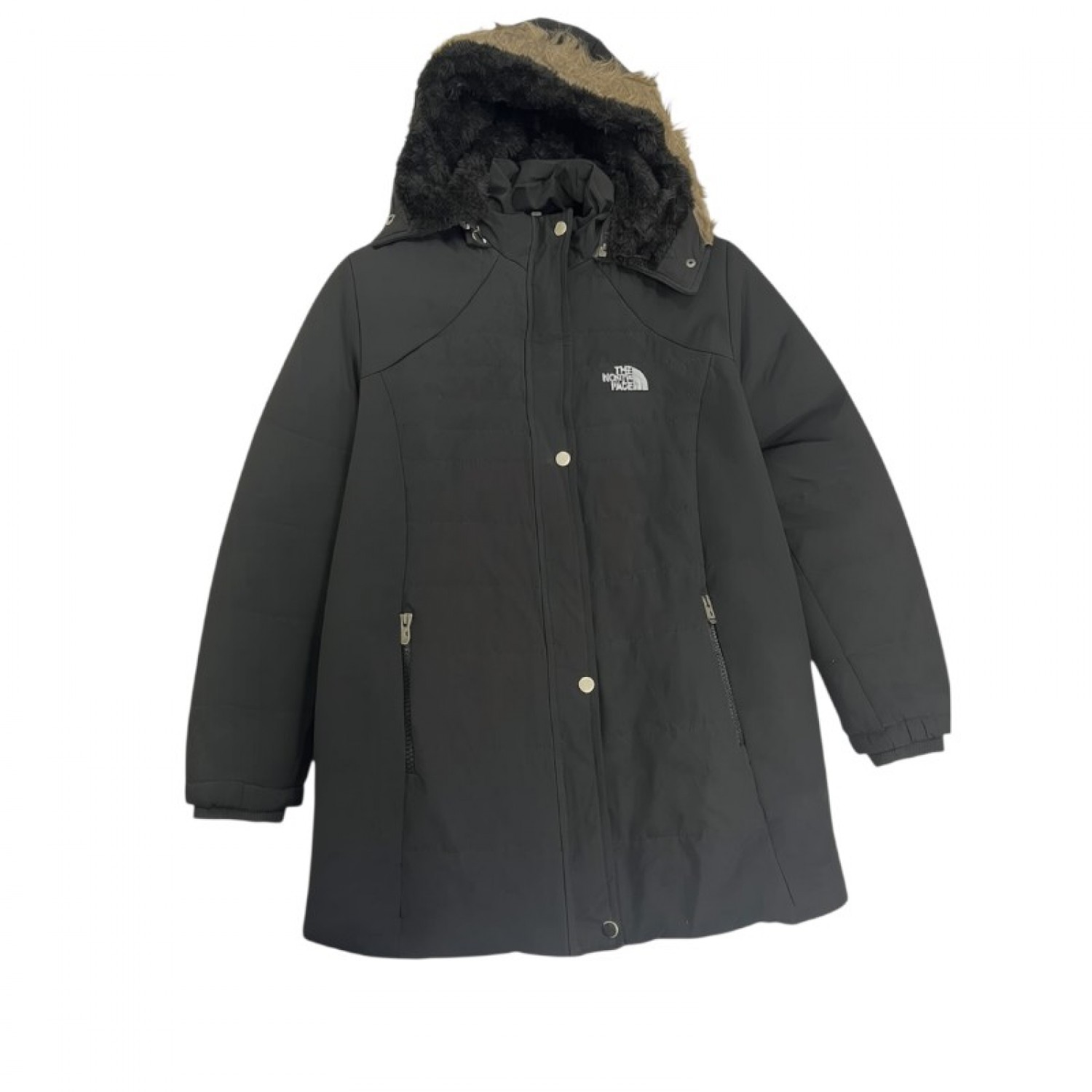 The North Face Γυναικείο Long Winter Parka Μαύρο με Faux Fur – M / Pre-Owned