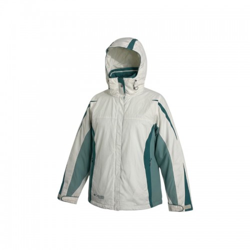 Columbia Γυναικείο Interchange Hooded Jacket Λευκό / Πράσινο – M / Pre-Owned