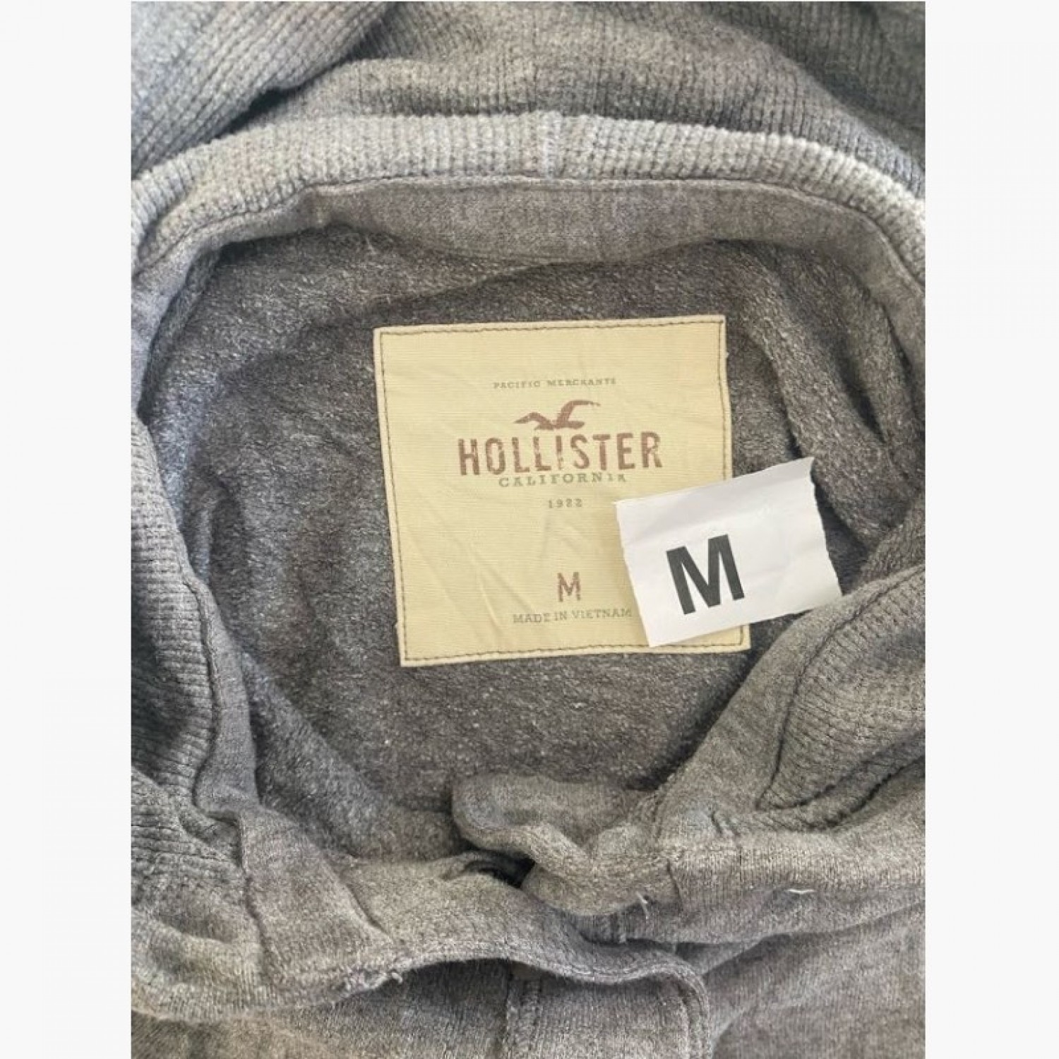 Hollister Γυναικεία Ζακέτα Hoodie Γκρι με Κουμπιά / Pre-Owned