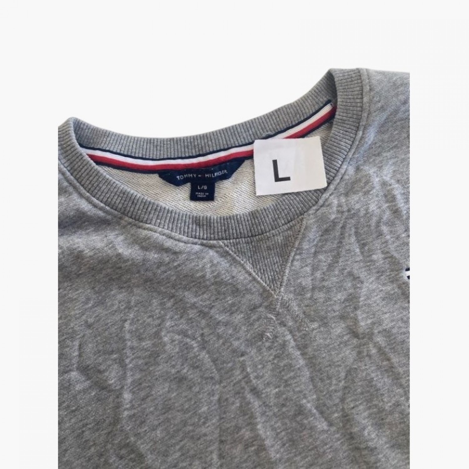 Tommy Hilfiger Ανδρικό Crewneck Φούτερ Γκρι / Pre-Owned