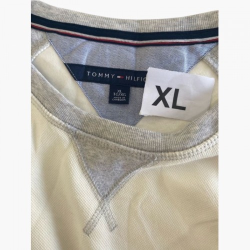 Tommy Hilfiger Ανδρικό Raglan Crewneck Εκρού Γκρι / Pre-Owned