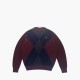 Lacoste Ανδρικό Πουλόβερ Argyle Μπορντό Navy / Pre-Owned