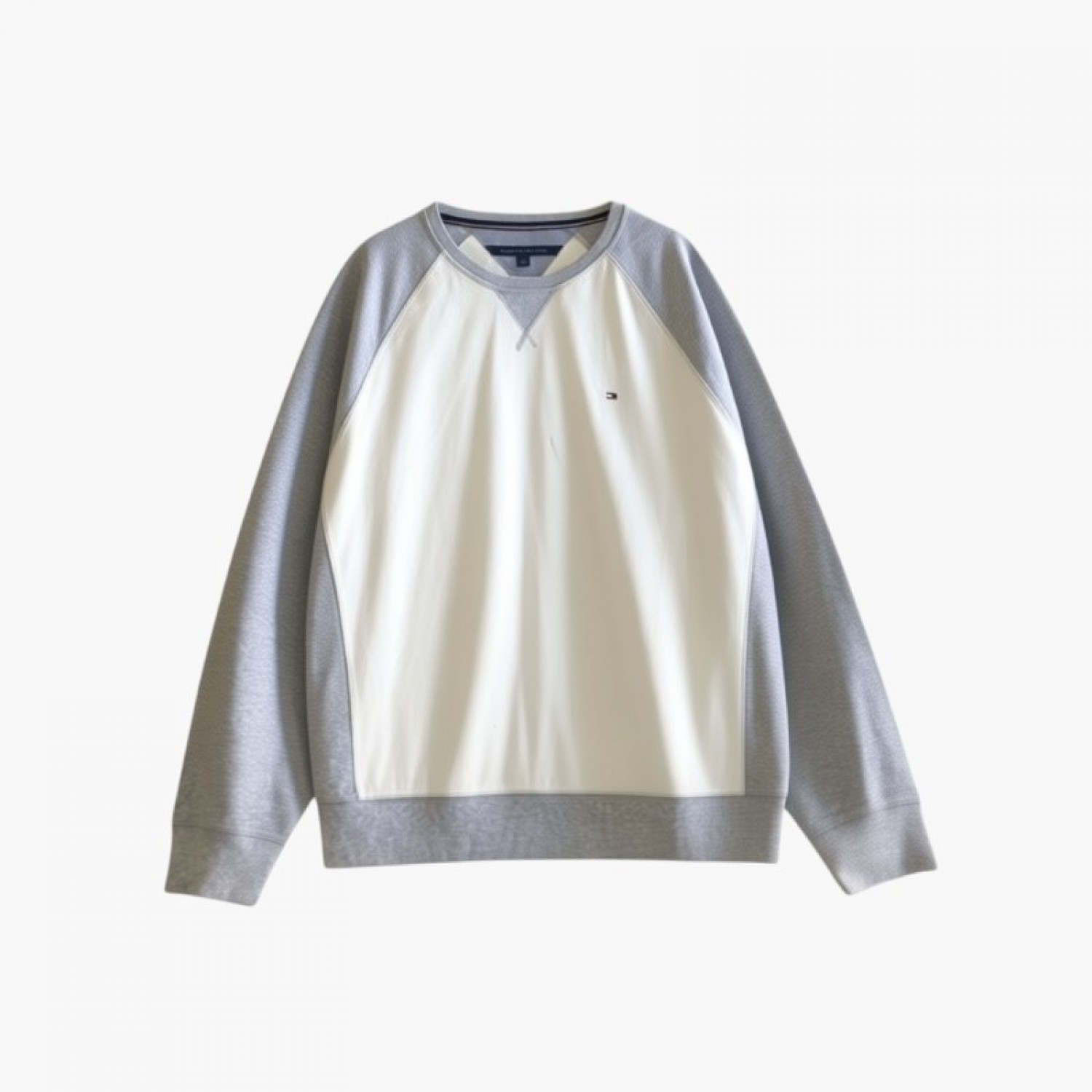 Tommy Hilfiger Ανδρικό Raglan Crewneck Εκρού Γκρι / Pre-Owned