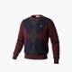 Lacoste Ανδρικό Πουλόβερ Argyle Μπορντό Navy / Pre-Owned