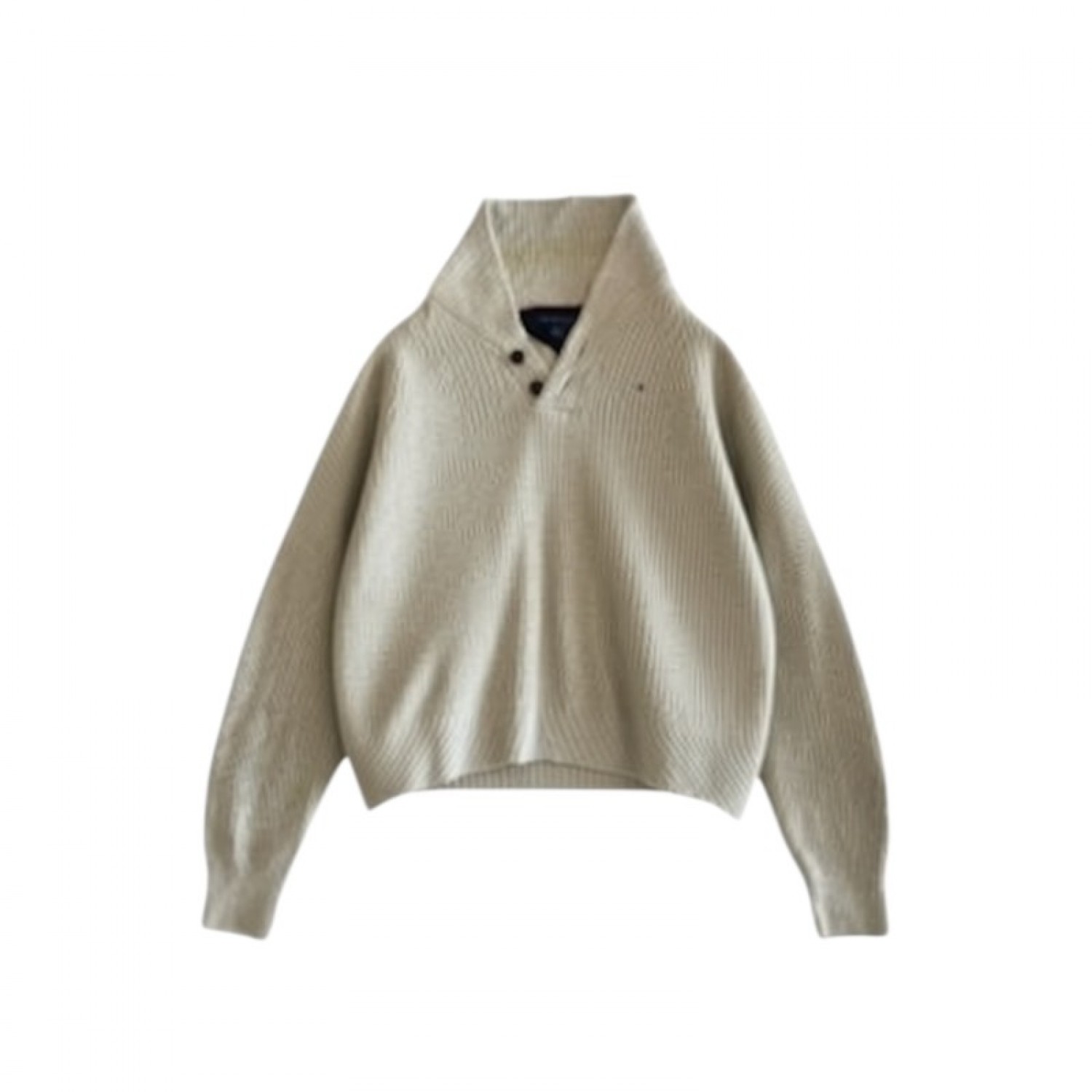 Tommy Hilfiger Πλεκτό Πουλόβερ με Shawl Collar – Εκρού / Pre-Owned