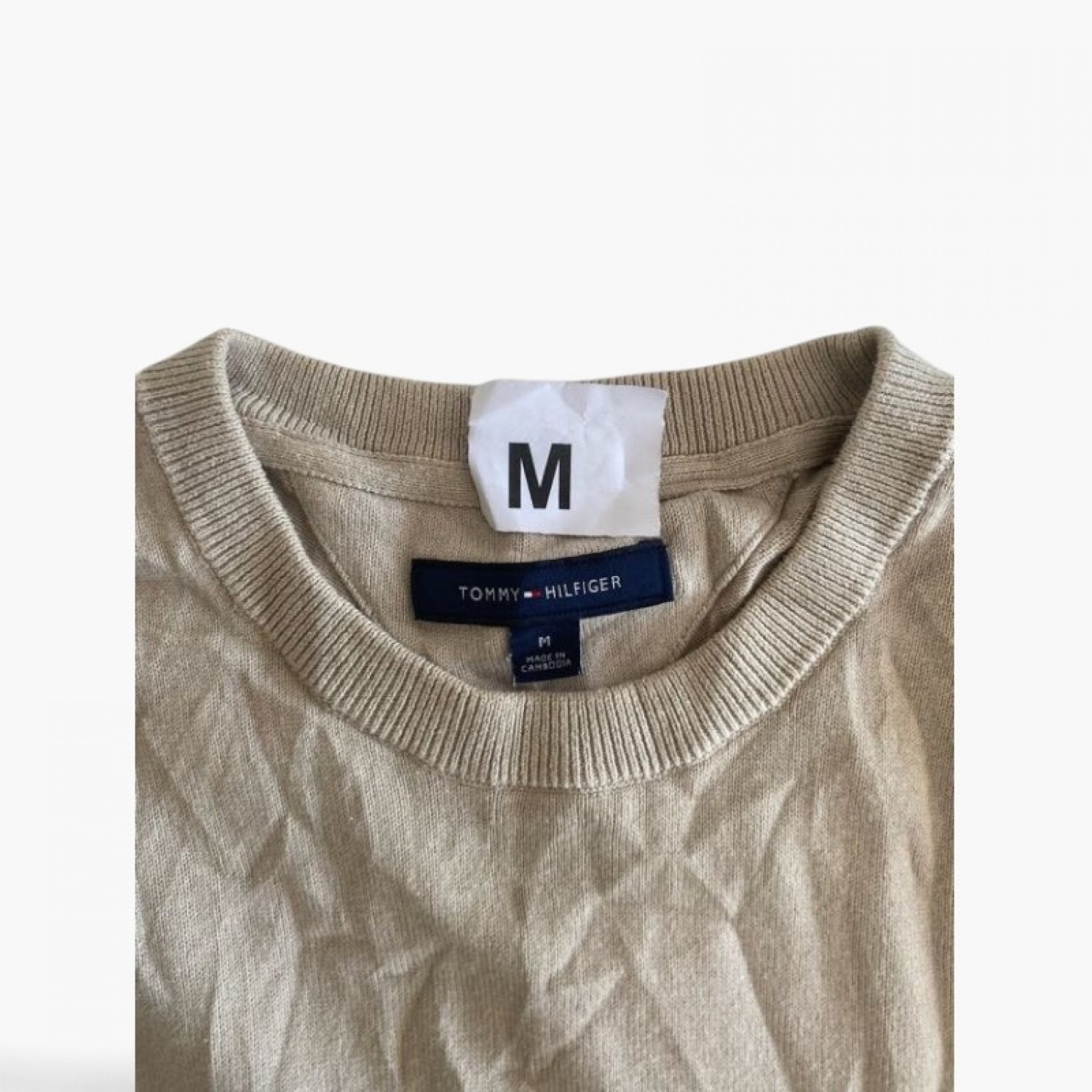Tommy Hilfiger Crew Neck Πλεκτό Πουλόβερ – Μπεζ / Pre-Owned