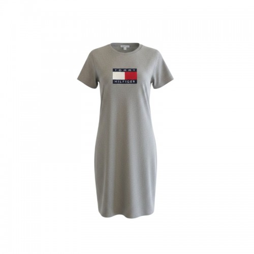 Tommy Hilfiger Logo T-Shirt Dress – Γκρι / Pre-Owned