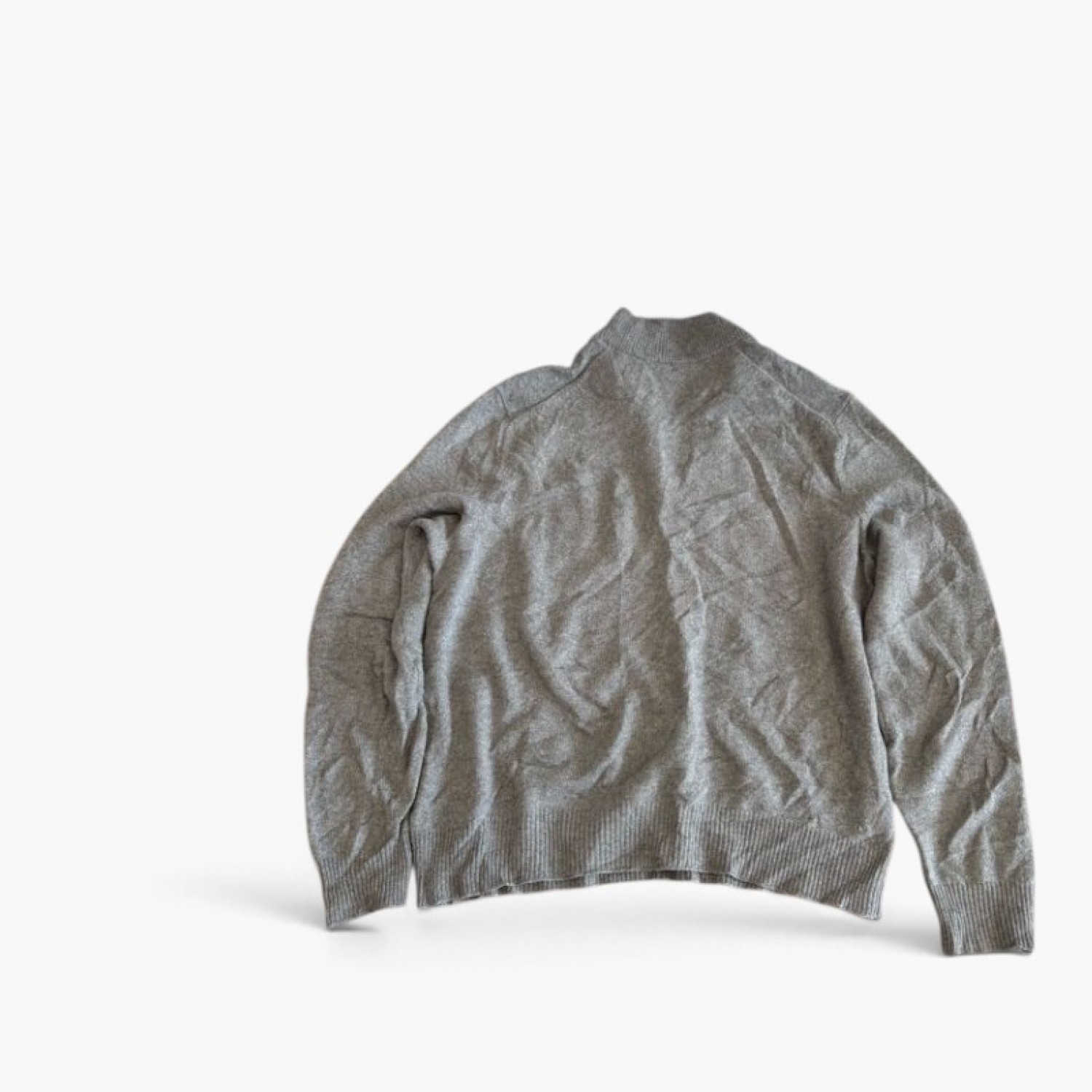 Polo Ralph Lauren Πλεκτό Half-Zip Πουλόβερ – Γκρι – L / Pre-Owned