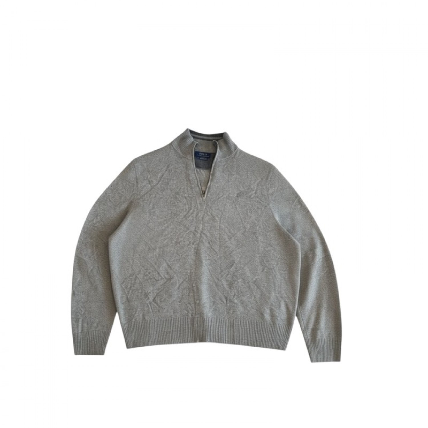 Tommy Hilfiger Πλεκτή Ζακέτα Full-Zip – Γκρι – XL / Pre-Owned