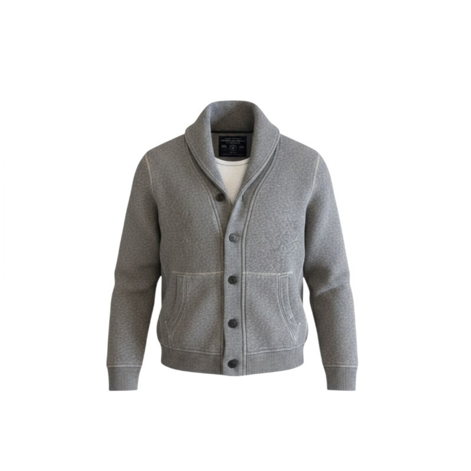 American Eagle Outfitters Shawl Collar Ζακέτα με Κουμπιά – Γκρι – XS / Pre-Owned