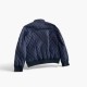 Conte of Florence Quilted Bomber Jacket – Navy Μπλε – L / Pre-Owned