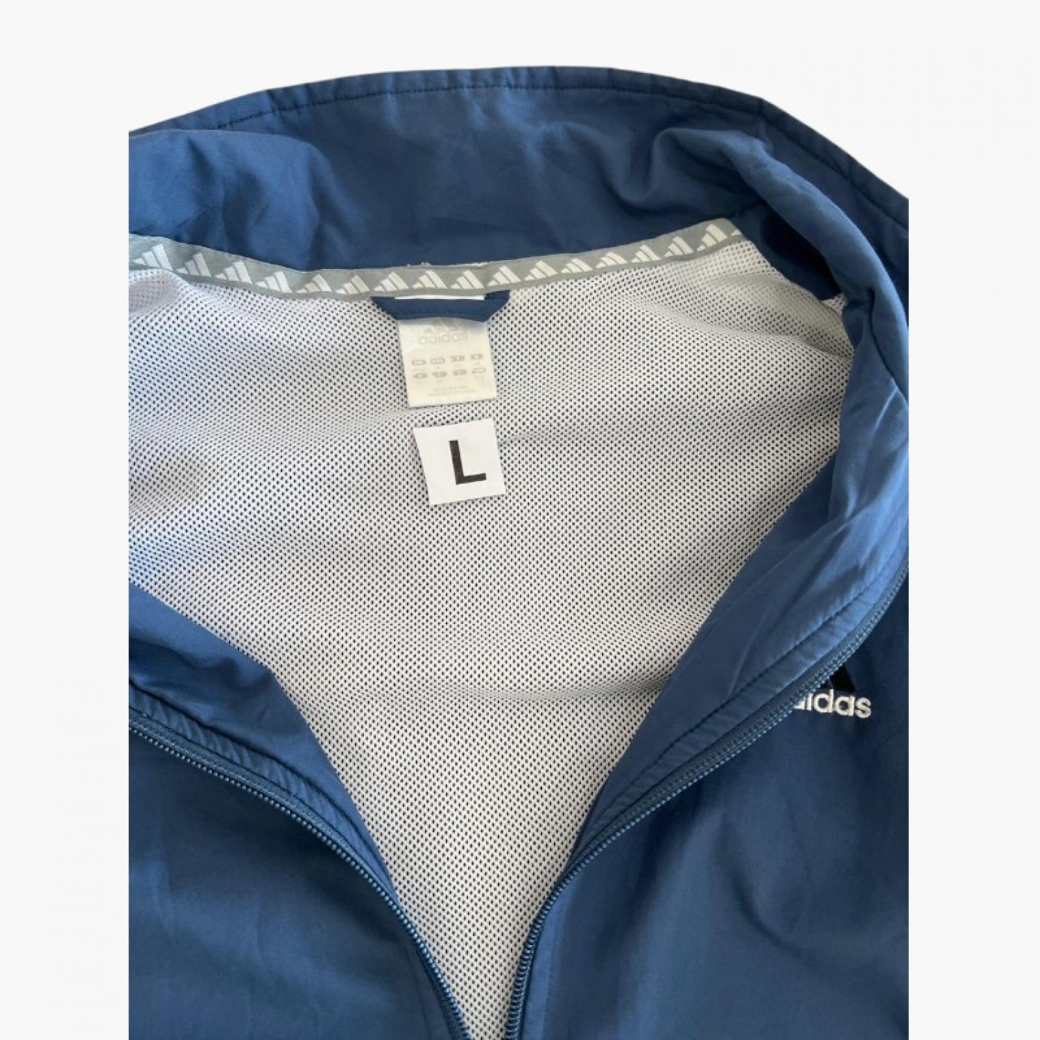 Adidas Vintage Track Jacket – Navy / Λευκό – L / Pre-Owned