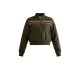 Ben Sherman Striped Bomber Jacket – Χακί – L / Pre-Owned