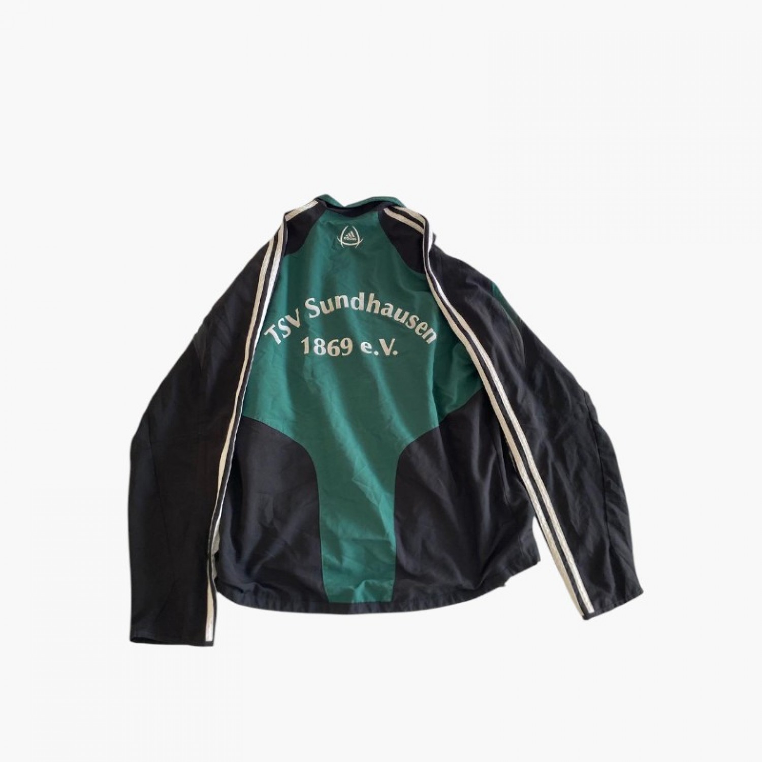 Adidas Sportwerbung Retro Track Jacket – Πράσινο / Navy – M / Pre-Owned