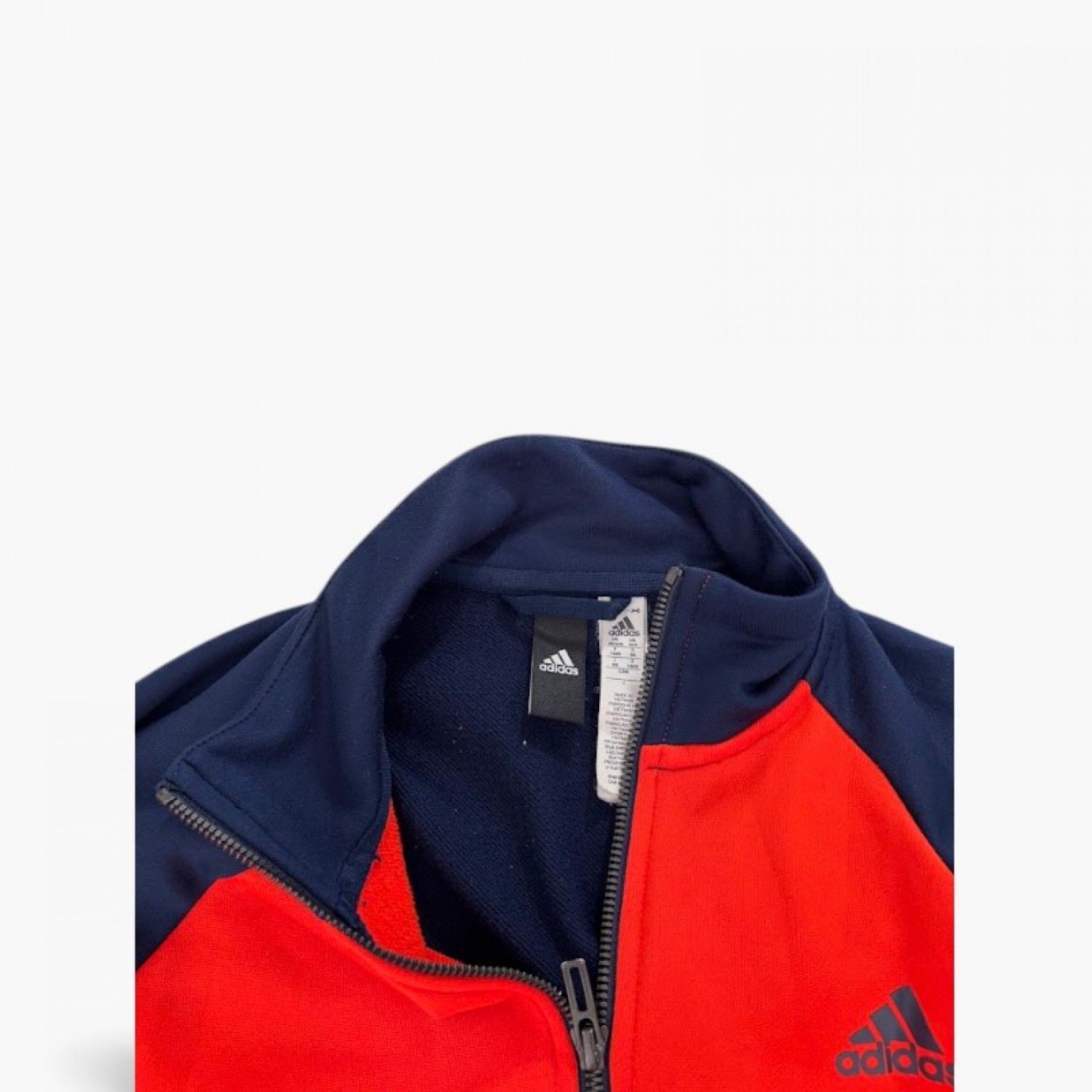 Adidas Ανδρική Track Jacket Πορτοκαλί/Navy Full Zip / Pre-Owned