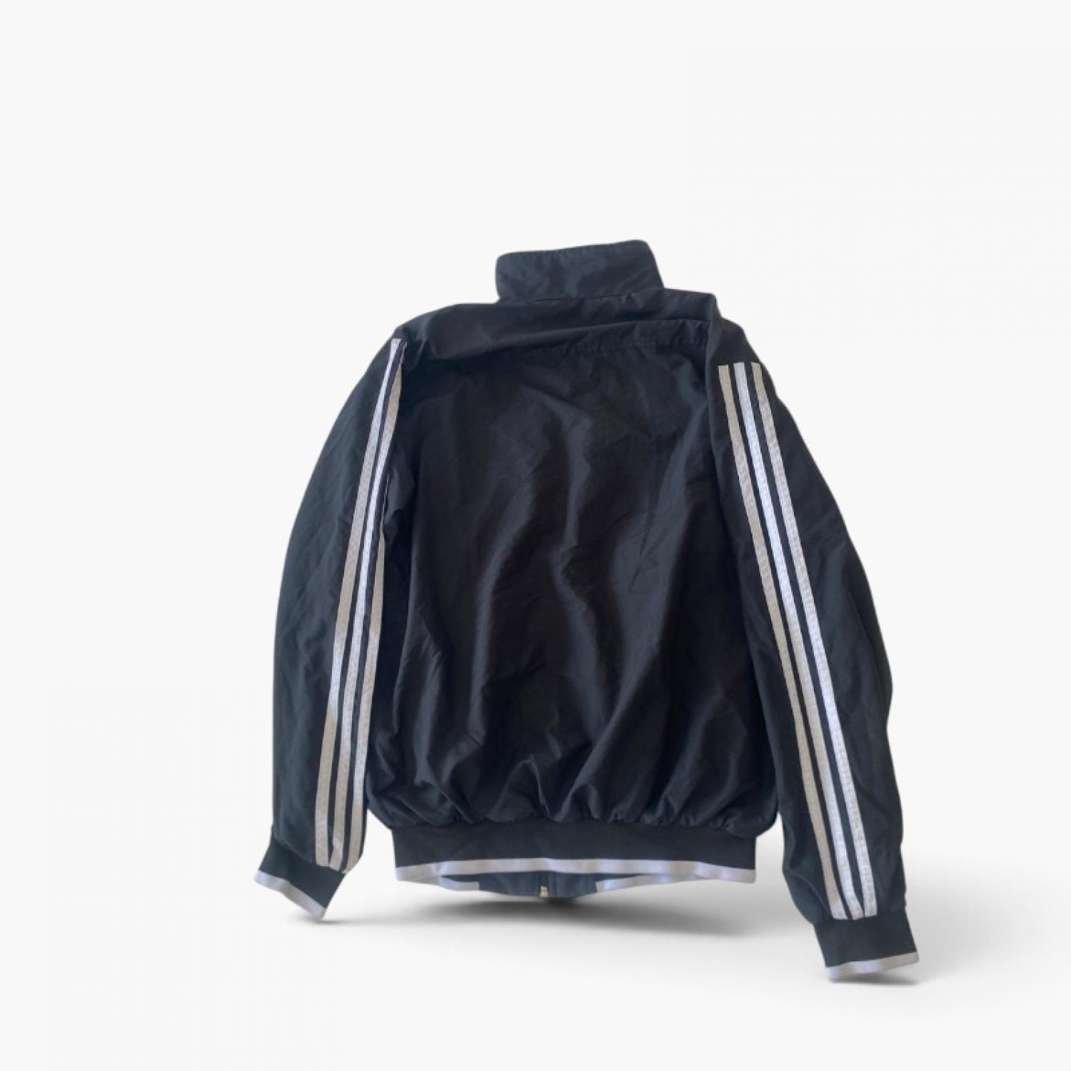 Adidas 3-Stripes Track Jacket – Μαύρο / Λευκό – L / Pre-Owned