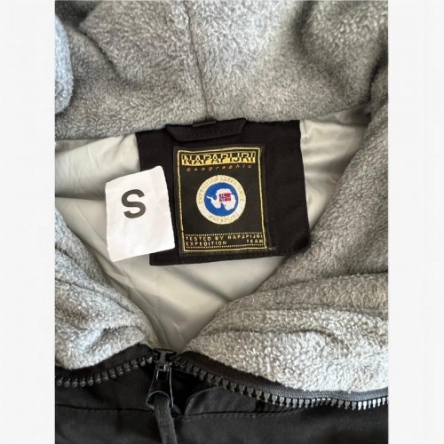 Napapijri Geographic Hooded Anorak Jacket – Μαύρο – S / Pre-Owned