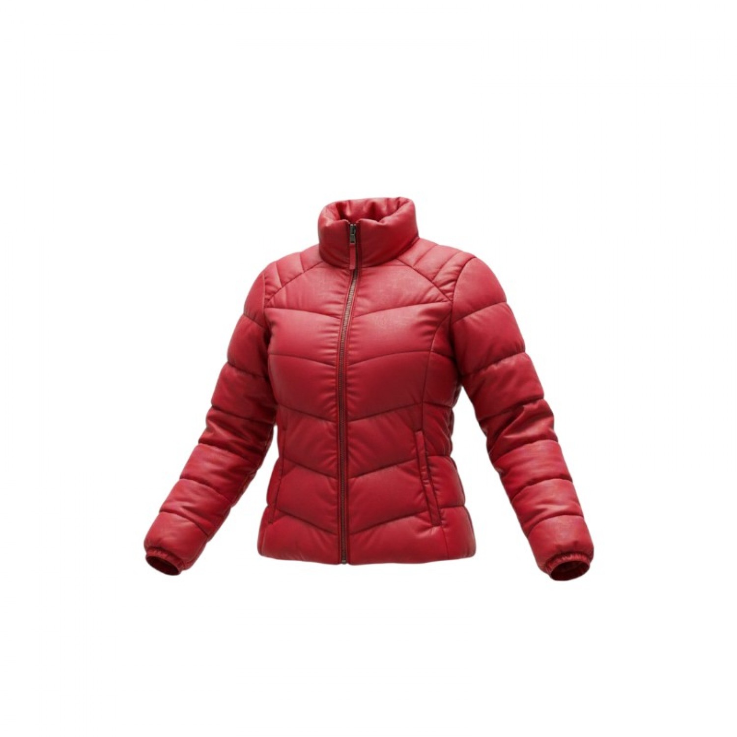 Columbia Women’s Chevron Puffer Jacket – Κόκκινο – M / Pre-Owned