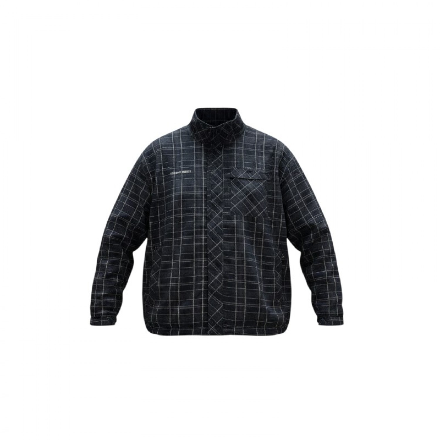 Black Checkered Full-Zip Outdoor Jacket / Pre-Owned