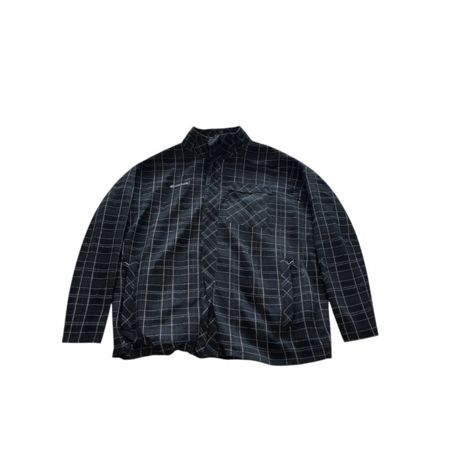 Black Checkered Full-Zip Outdoor Jacket / Pre-Owned