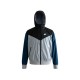Nike Αντιανεμικό Μπουφάν με Κουκούλα Colorblock Γκρι/Μαύρο/Μπλε – Μέγεθος M / Pre-Owned