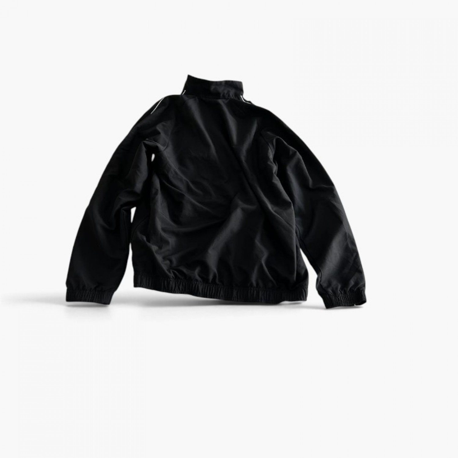 Adidas Μαύρο Αντιανεμικό Track Jacket με Λευκές Λεπτομέρειες – Μέγεθος L / Pre-Owned