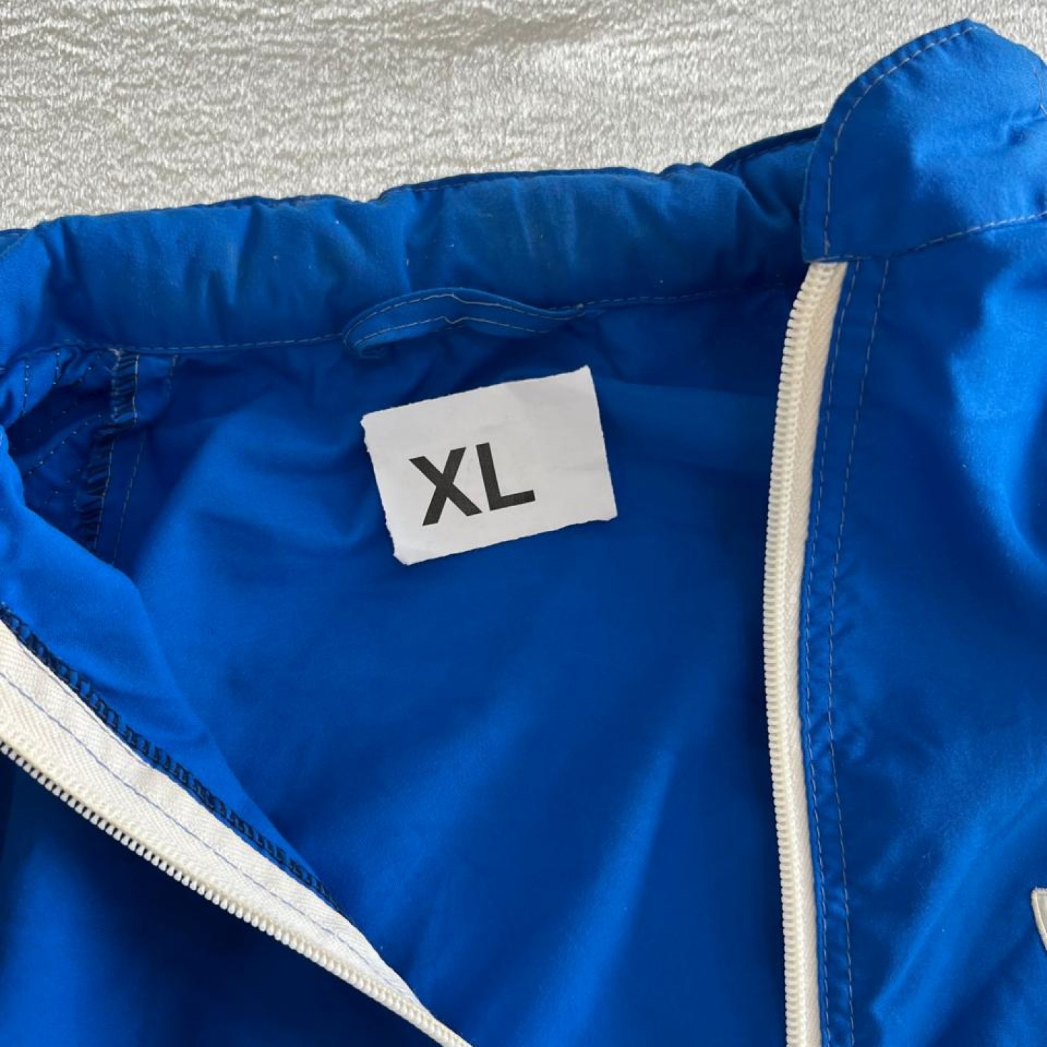 Adidas Originals Μπλε Αντιανεμικό με Trefoil και Λευκές Ρίγες – Μέγεθος XL / Pre-Owned