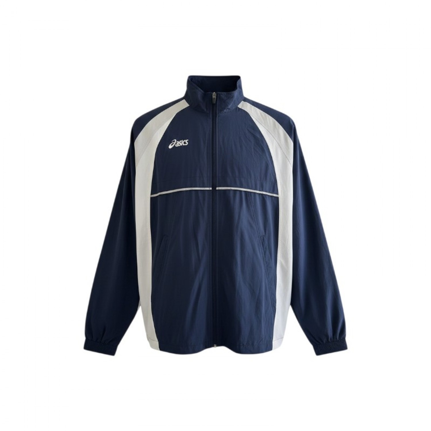 ASICS Team Αντιανεμικό Μπουφάν Μπλε/Λευκό με Πίσω Τύπωμα – Μέγεθος XXL / Pre-Owned