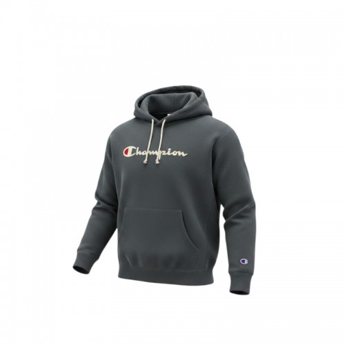 Champion Hoodie Σκούρο Γκρι με Κεντημένο Logo – Μέγεθος M / Pre-Owned