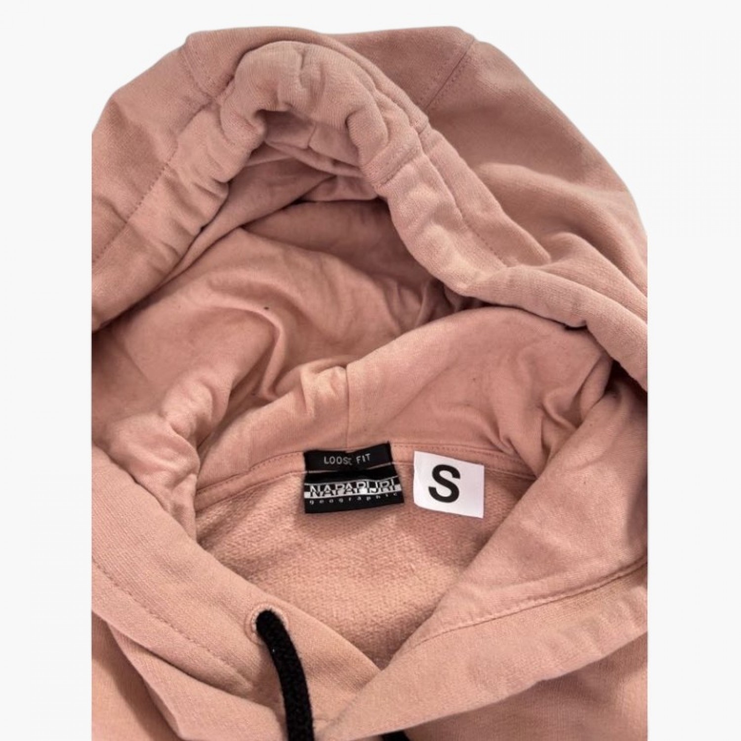 Napapijri Geographic Hoodie Ροζ/Nude με Logo – Μέγεθος S / Pre-Owned