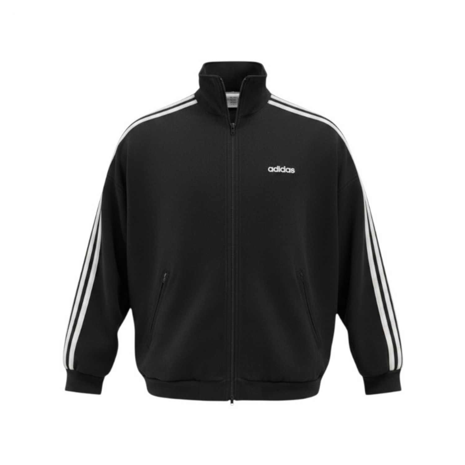 Adidas Track Jacket Μαύρη με 3-Stripes – Μέγεθος S / Pre-Owned