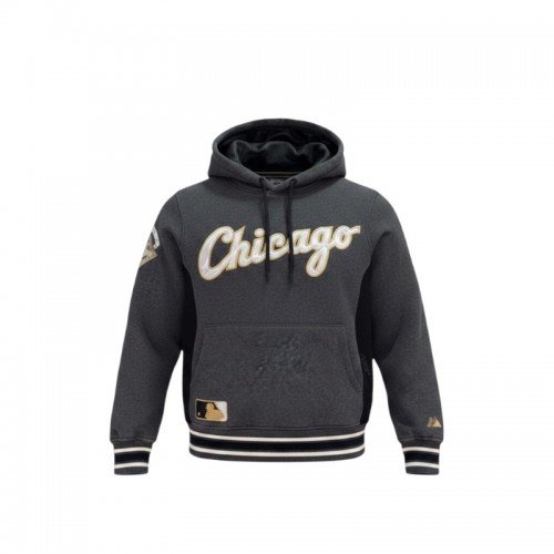 Majestic Chicago Hoodie Σκούρο Γκρι με Patches  / Pre-Owned
