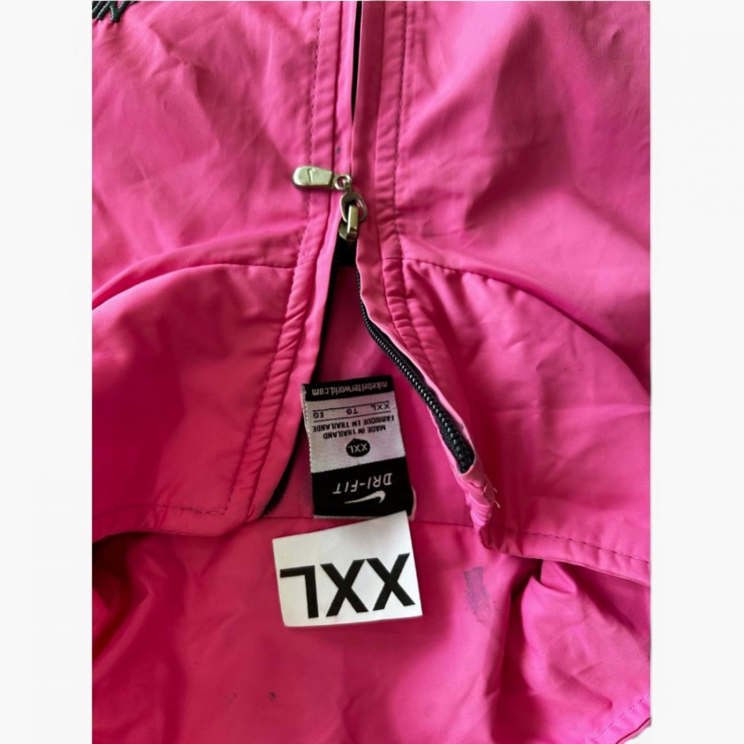 Nike Dri-FIT Ροζ Track Jacket με Μαύρες Λεπτομέρειες – Μέγεθος XXL / Pre-Owned