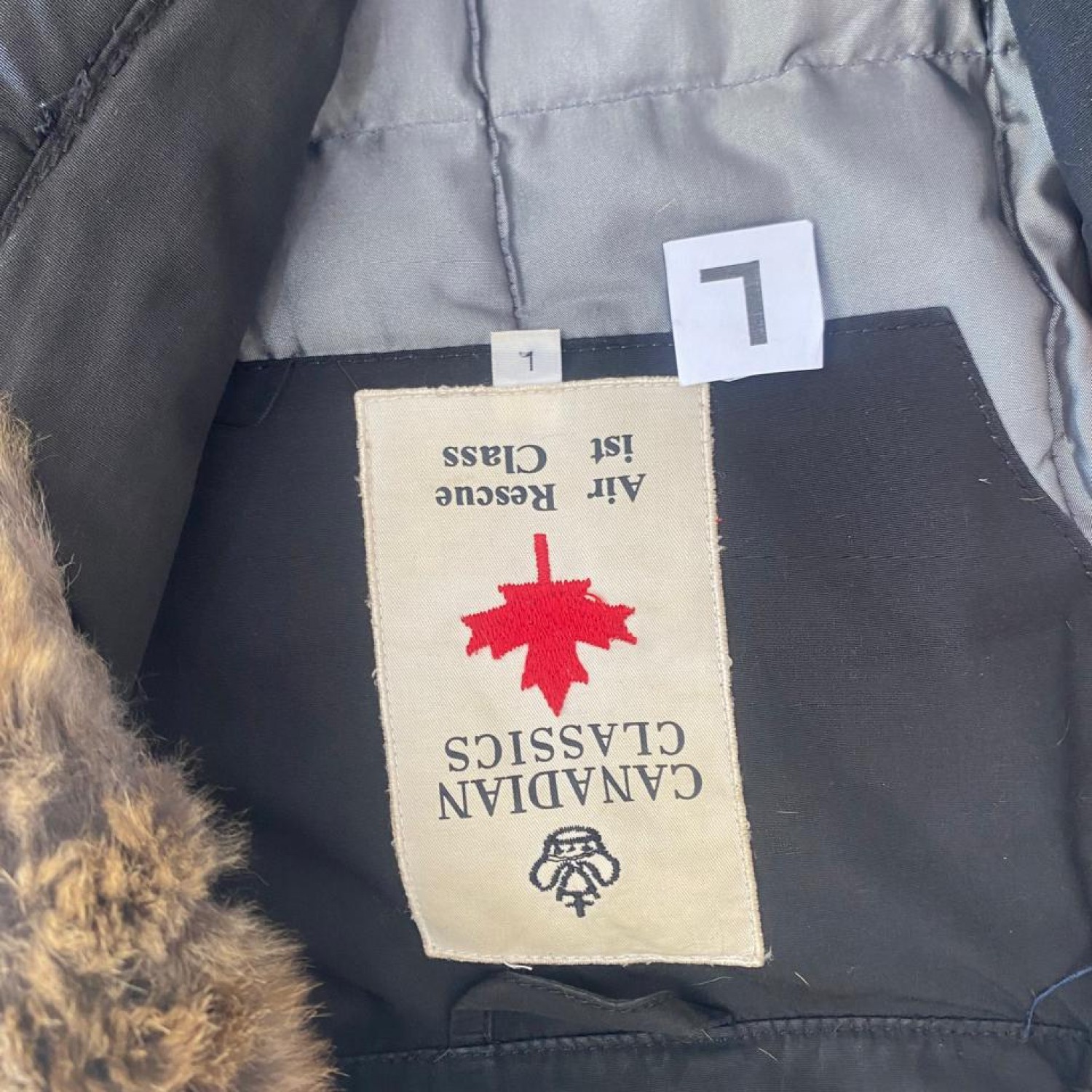 Canadian Classics Air Rescue Παρκά με Γούνινο Γιακά Μαύρο – Μέγεθος L / Pre-Owned