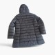Moncler Μακρύ Καπιτονέ Puffer Μπουφάν με Κουκούλα Ανθρακί – Μέγεθος 56/XXL / Pre-Owned