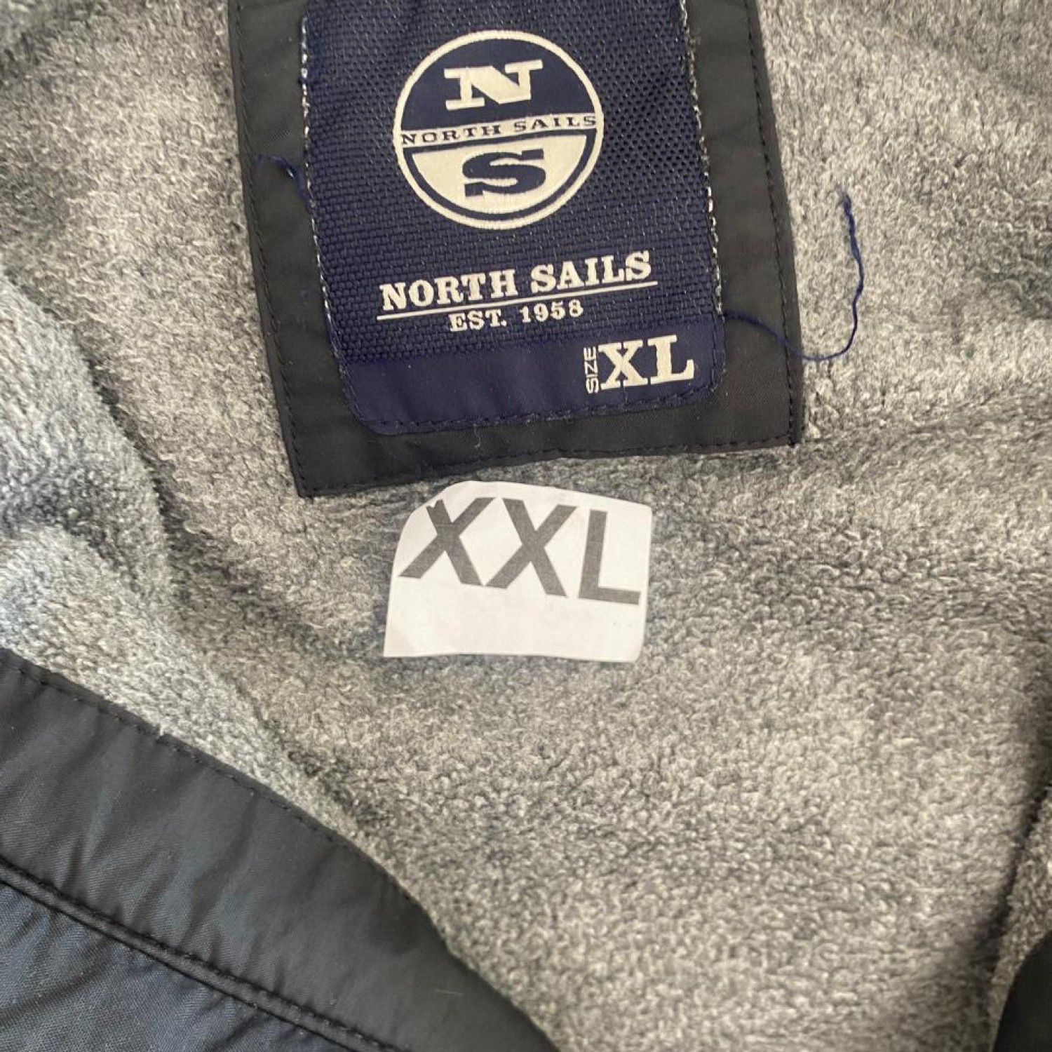 North Sails Μαύρο Bomber Jacket με Fleece Επένδυση – Μέγεθος XL / Pre-Owned