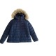 Tommy Jeans Μπλε Puffer Jacket με Γούνινη Κουκούλα – XL / Pre-Owned