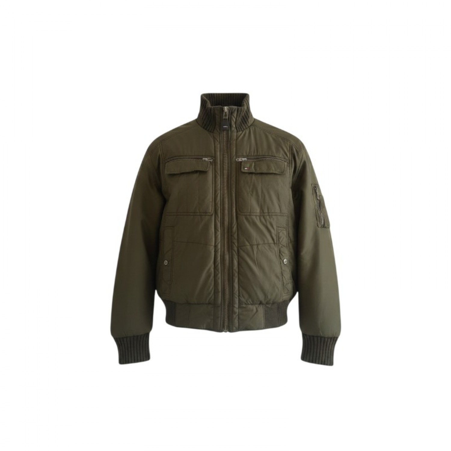 Tommy Hilfiger Χακί Utility Bomber Jacket – Μέγεθος S / Pre-Owned