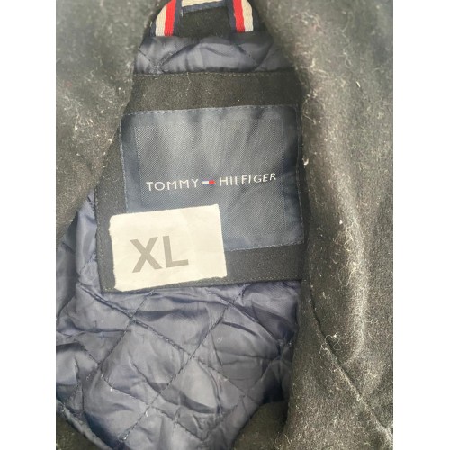 Tommy Hilfiger Μαύρο Μάλλινο Παλτό με Ψηλό Γιακά – Μέγεθος XL / Pre-Owned