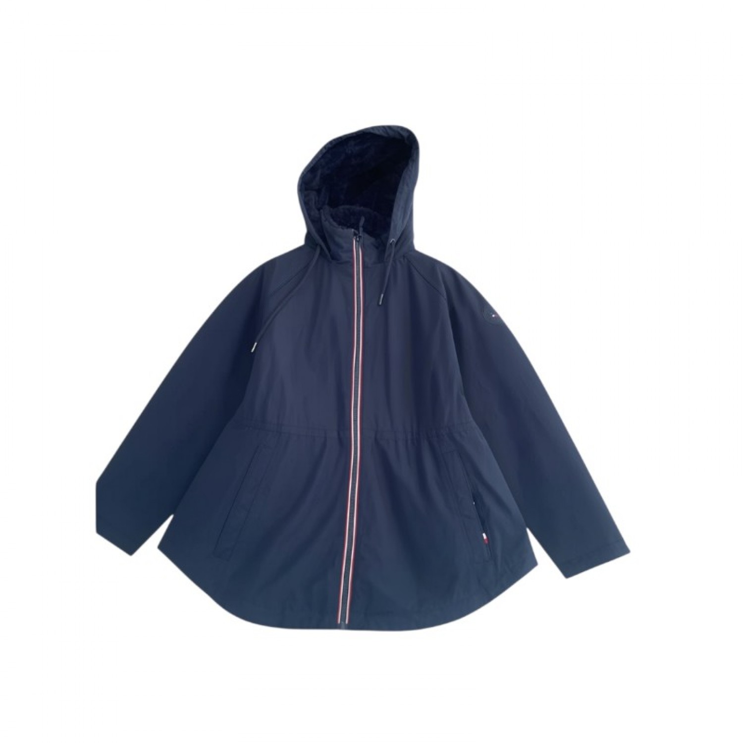 Tommy Hilfiger Μπλε Parka με Κουκούλα και Fleece Επένδυση – L / Pre-Owned