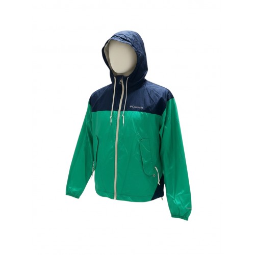 Columbia Colorblock Αντιανεμικό Μπουφάν με Fleece Επένδυση Πράσινο/Navy – Μέγεθος M / Pre-Owned