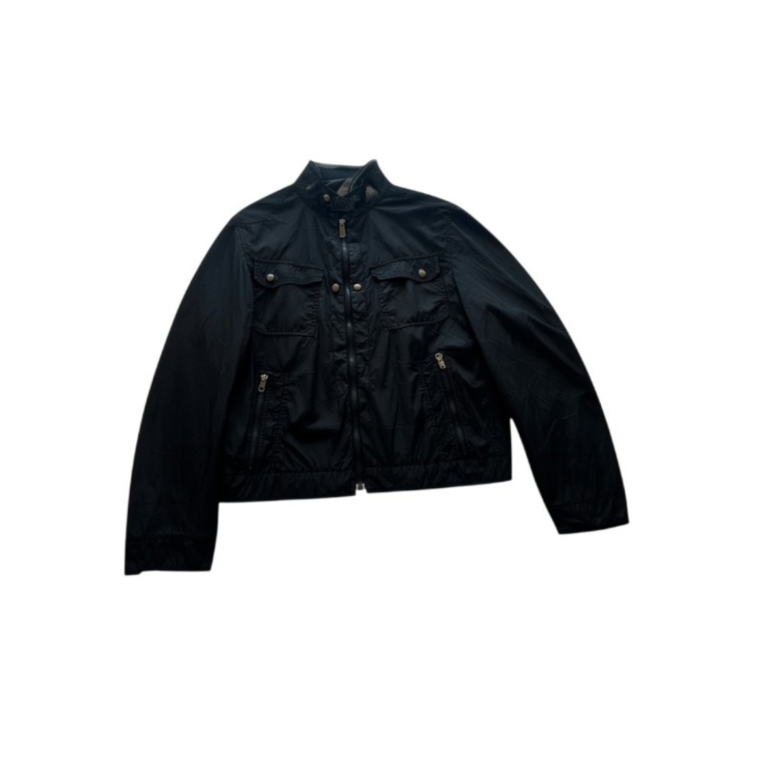 Hogan Μαύρο Ελαφρύ Jacket με Ψηλό Γιακά και Πολλαπλές Τσέπες – Μέγεθος L / Pre-Owned