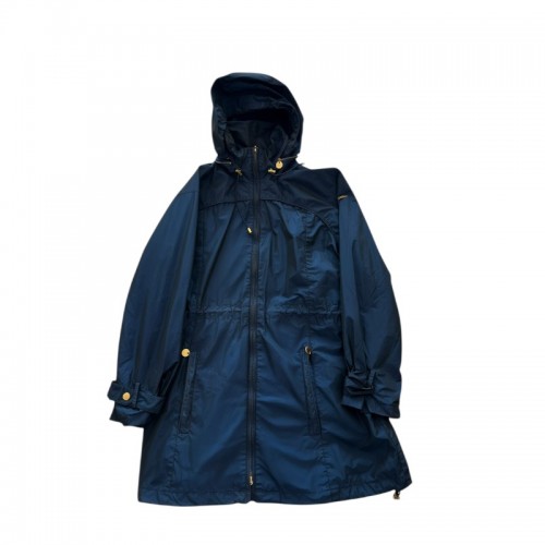 Ellesse Μπλε Μακρύ Μπουφάν Parka με Κουκούλα και Χρυσές Λεπτομέρειες – Μέγεθος L / Pre-Owned