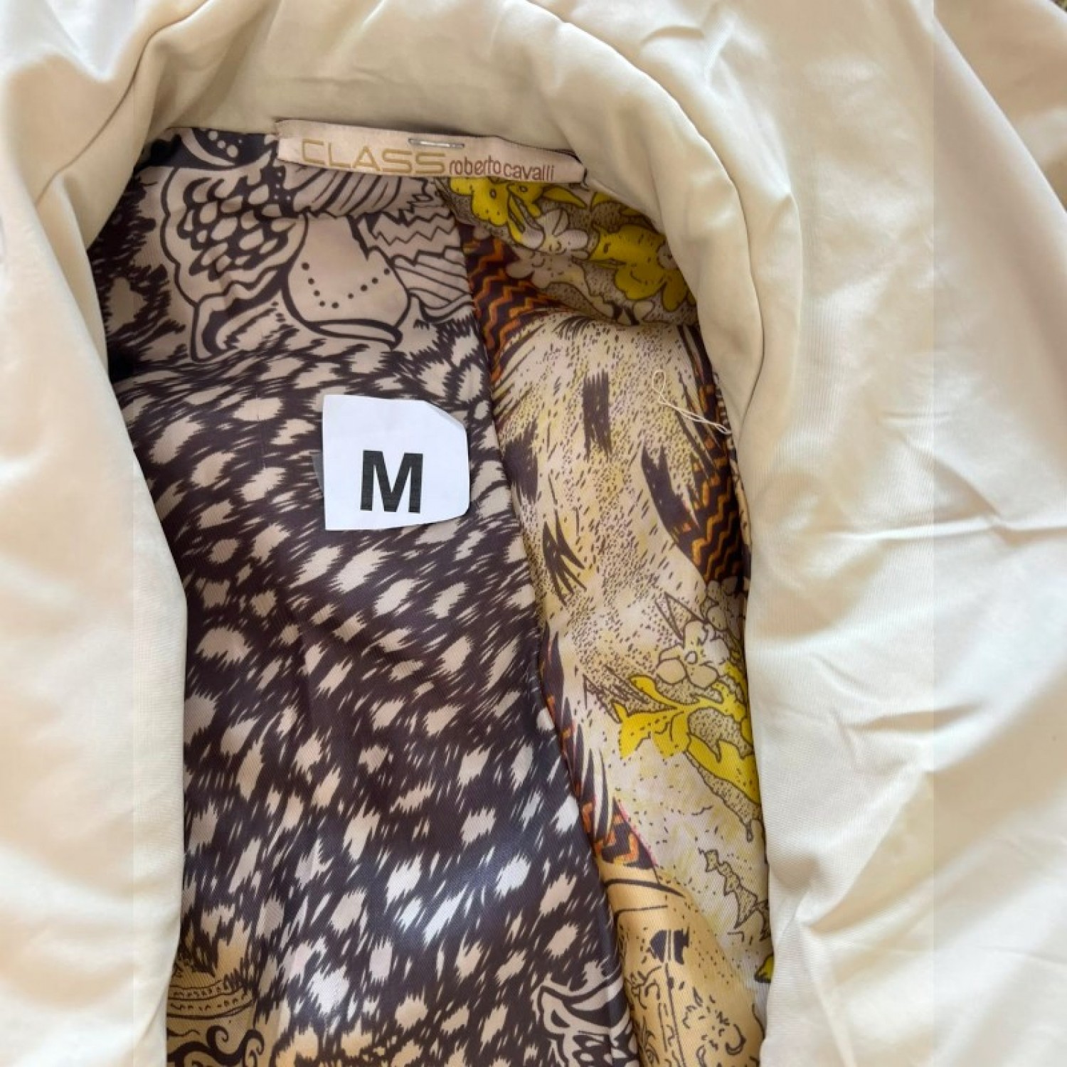 Class Roberto Cavalli Μπεζ Jacket με Ψηλό Γιακά – Μέγεθος M / Pre-Owned