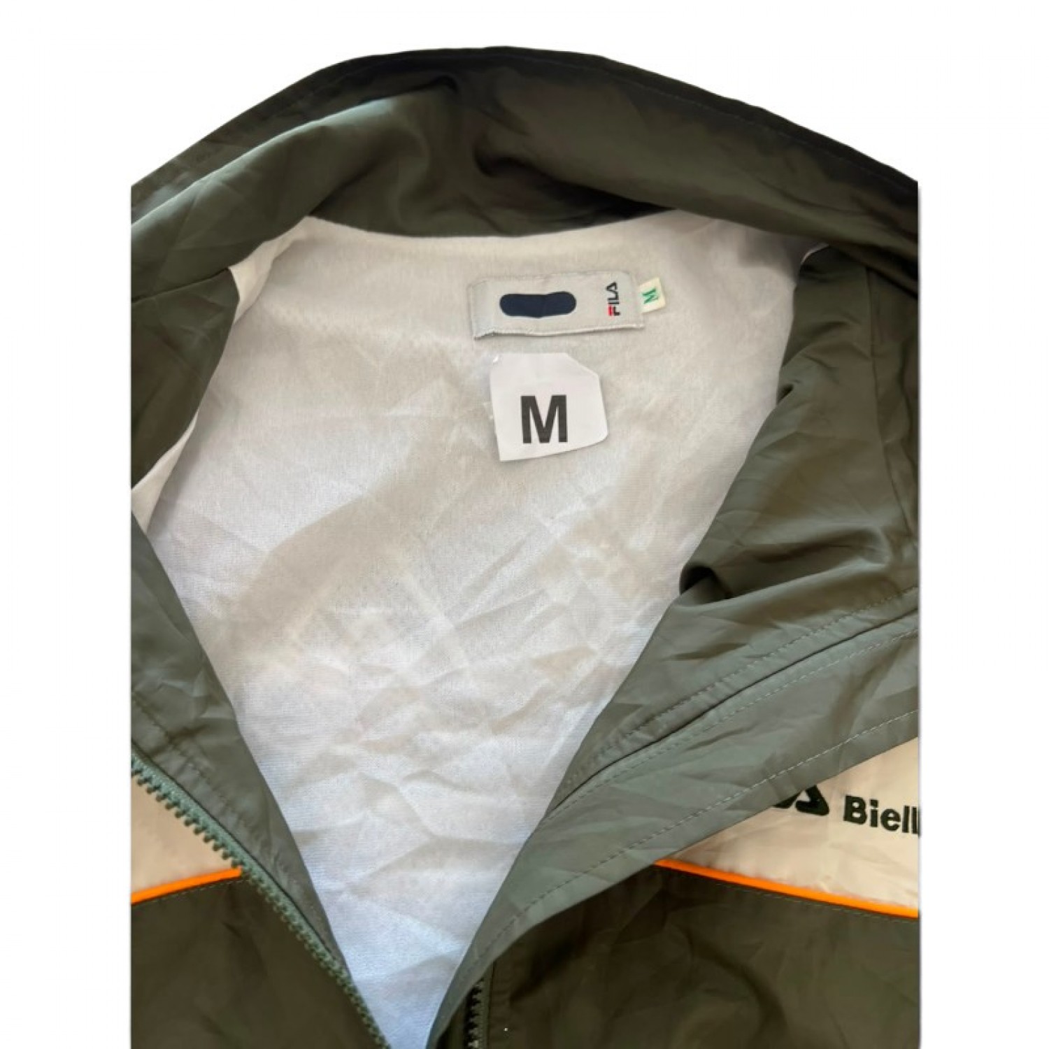 FILA Biella Italia Vintage Χακί Αντιανεμικό Μπουφάν – Μέγεθος M / Pre-Owned