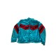 Adidas Vintage Τιρκουάζ Αντιανεμικό Track Jacket με Κόκκινα Σχέδια – Μέγεθος XL / Pre-Owned