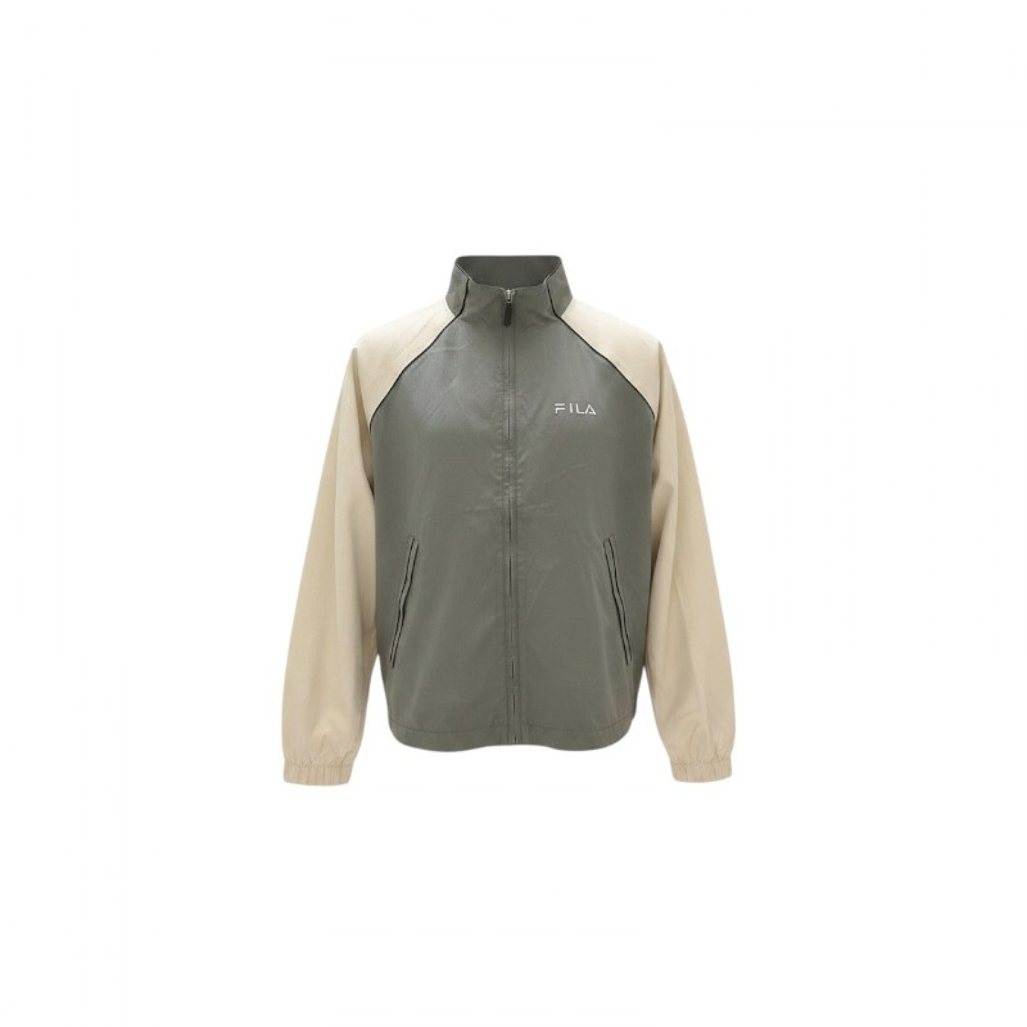 FILA Γκρι Αντιανεμικό Jacket με Εκρού Μανίκια – Μέγεθος M / Pre-Owned
